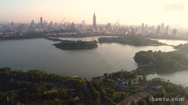 建筑鸟瞰图与中国南京市